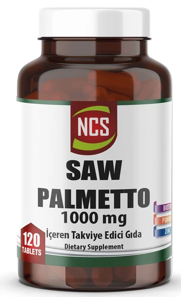 Ncs Saw Palmetto 1000 mg 120 TABLET Çinko Biotin ürün görseli 1