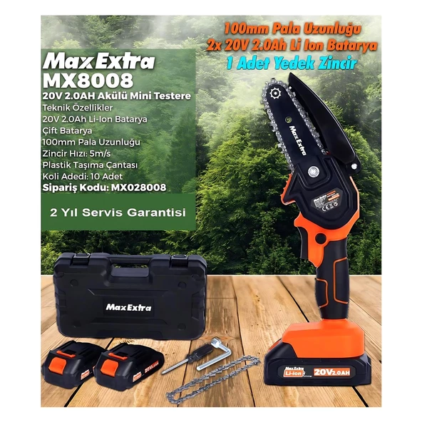 AKÜLÜ MİNİ TESTERE 20 V 2,0 AH. MAXEXT - Resim 3