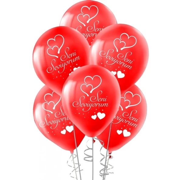 Balon Seni Seviyorum Baskılı 10'lu ürün görseli 1