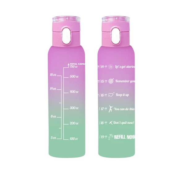 Herevin 161407-844 Askılı Desenli Opak Desenli Matara 750 ml ürün görseli 1