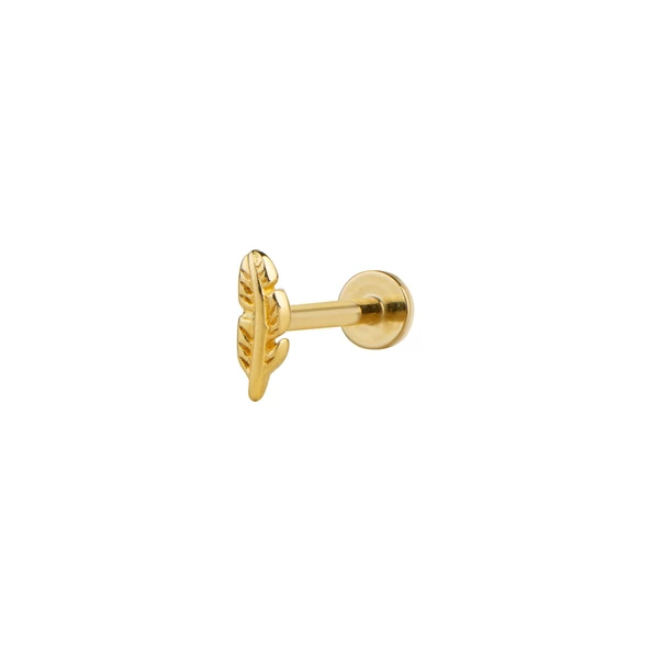 Yaprak Altın Piercing ürün görseli 1