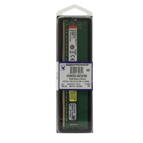 KINGSTON KSM32ED8/32ME, 32Gb, 3200Mhz, DDR4, ECC, CL22, UDIMM, SERVER RAM ürün görseli 1