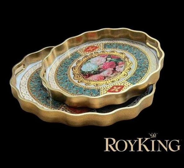 Royking 2 Li Oval Tepsi 44x36-38x31 cm FX 058 ürün görseli 1
