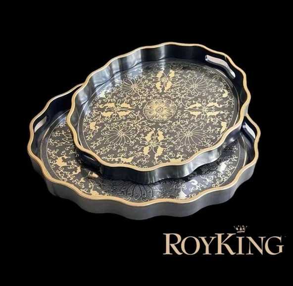 Royking 2 Li Oval Tepsi 44x36-38x31 cm FX 055 ürün görseli 1