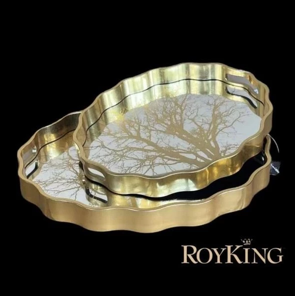 Royking 2 li Oval Tepsi 44x36-38x31 cm FX 062 ürün görseli 1