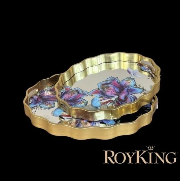 Royking 2 li Oval Tepsi 44x36-38x31 cm FX 076 ürün görseli 1