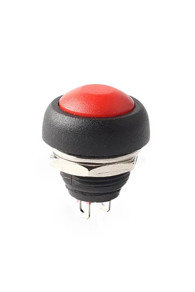 Alkatronik 12mm PBS-33B 2 Pin Push Buton Kırmızı ON OFF 1A 250V Mini Yuvarlak Su Geçirmez Anahtar Momentary Sw ürün görseli 1