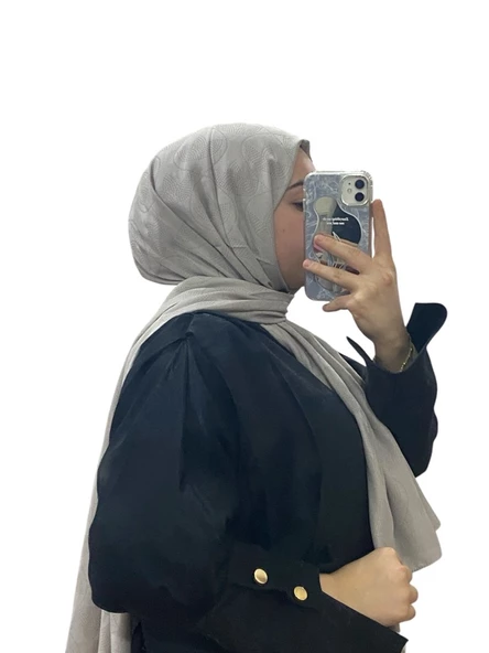 JAKARLI NOKTA DESENLİ ŞAL 1010 - Resim 5