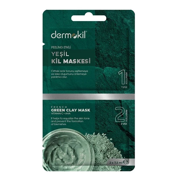 DERMOKİL PEELİNG ETKİLİ YEŞİL KİL MASKESİ ürün görseli 1