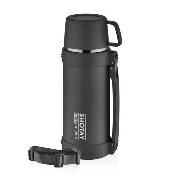 Shotay Nature Termos 1200Ml Siyah ürün görseli 1