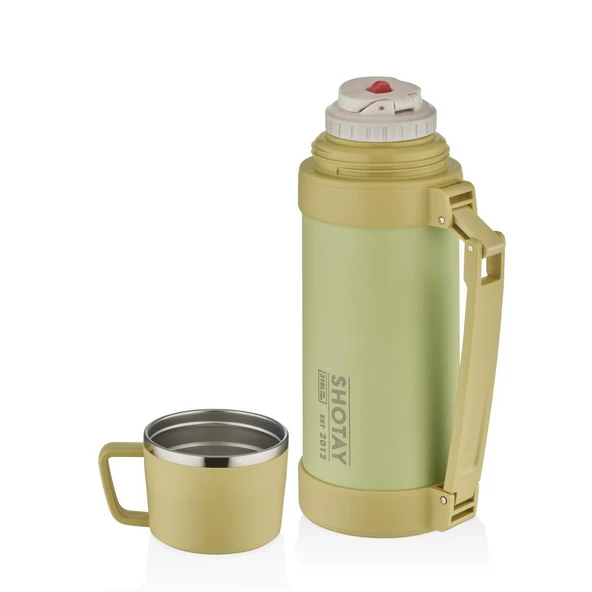 Shotay Nature Termos 1200Ml Yeşil - Resim 2