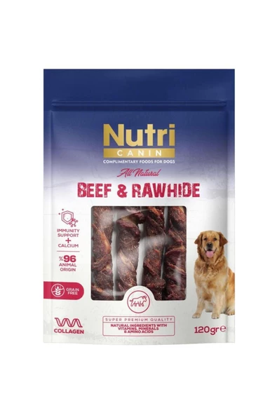 NUTRI CANIN SIĞIR ETLİ SARILI KEMİK 120 GR ürün görseli 1