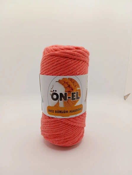 Ön-El Büklüm Taranabilir Makrome İpi - 250 GR - ( Pembe ) ürün görseli 1