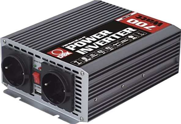 DBK MSI-700 Araç İçi İnvertör Dönüştürücü 700 Watt ürün görseli 1
