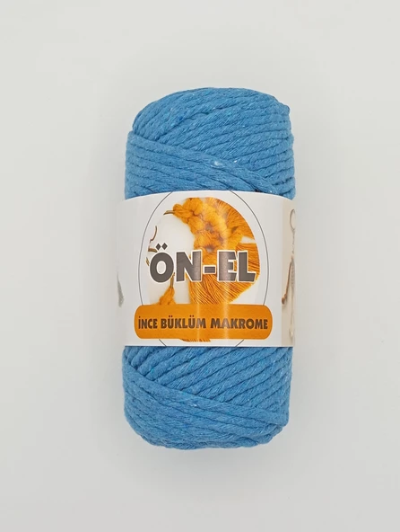 Ön-El Büklüm Taranabilir Makrome İpi - 250 GR - ( Mavi ) ürün görseli 1
