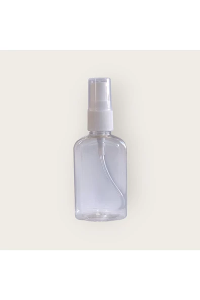 Sprey Başlıklı 50 ml Boş Pet Şişe Yassı (50 Adet) ürün görseli 1
