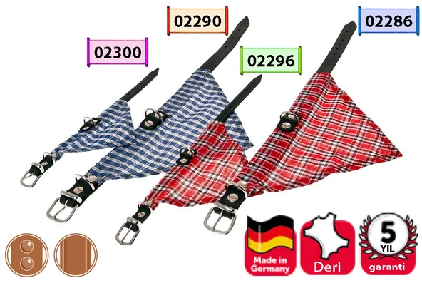 Karlie Deri Bandanalı Boyun Tasması 42CM Kırmızı ürün görseli 1
