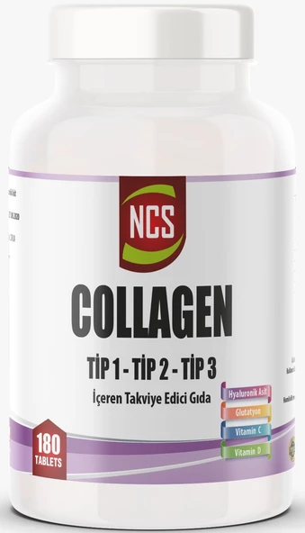 Ncs Hidrolize Collagen Tip 1-2-3 Hyaluronic Acid Glutatyon 1800 Tablet ürün görseli 1