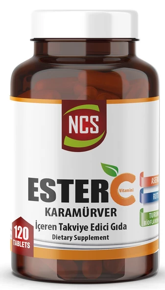 Ncs Ester C Vitamini 1000 MG 120 Tablet Kara Mürver Turunçgil ürün görseli 1