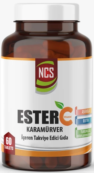 Ncs Ester C Vitamini 1000 MG 60 Tablet Kara Mürver Turunçgil ürün görseli 1