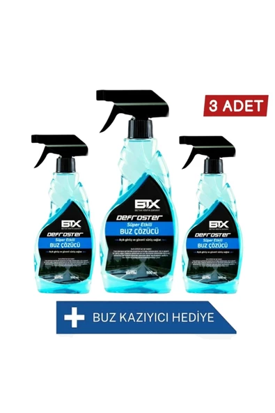 Betax Buz Çözücü Sprey 500 ml 3 Adet Buz Kazıyıcı Hediyeli ürün görseli 1
