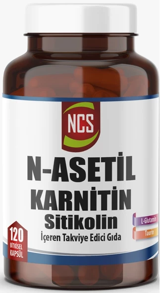 Ncs N-Asetil Karnitin Sitikolin L-Glutamin Taurin 120 Bitkisel Kapsül ürün görseli 1