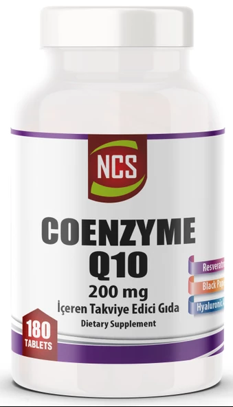 Koenzim Q10 Hyaluronic Acid Coenzyme Q10 200 MG 180 Tablet ürün görseli 1