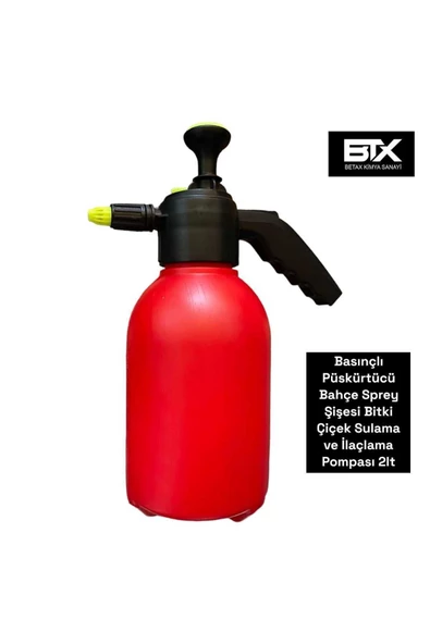 Betax Basınçlı Püskürtücü Bahçe Sprey Şişesi Bitki Çiçek Sulama ve İlaçlama Pompası 2lt ürün görseli 1