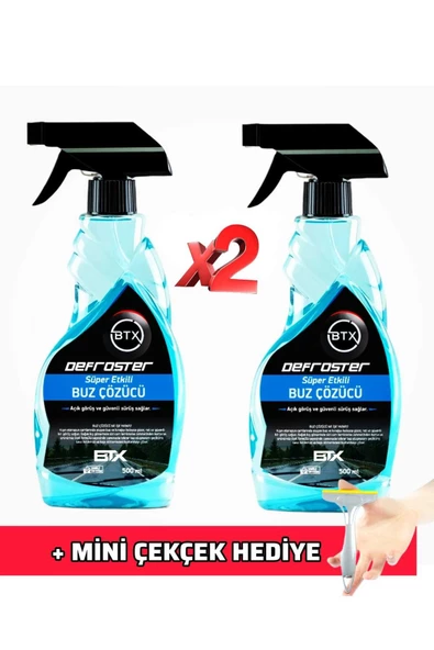 Betax Buz Çözücü Sprey 500 ml 2'li Mini Cam Çekçek Hediyeli ürün görseli 1