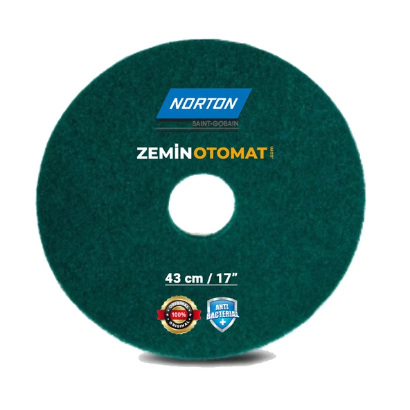 Norton Scrub Yeşil Zemin Temizleme Pedi 43cm 17inc (Kutu 5 Adet) ürün görseli 1