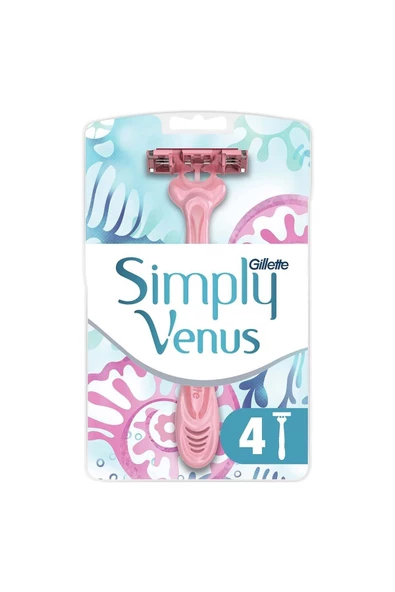 Gillette Venus Simply 3 Blister Bıçak 4'lü ürün görseli 1