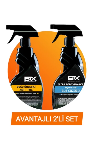 Betax Buğu Önleyici Ve Buz Çözücü Sprey 500 ml 2'li Set ürün görseli 1