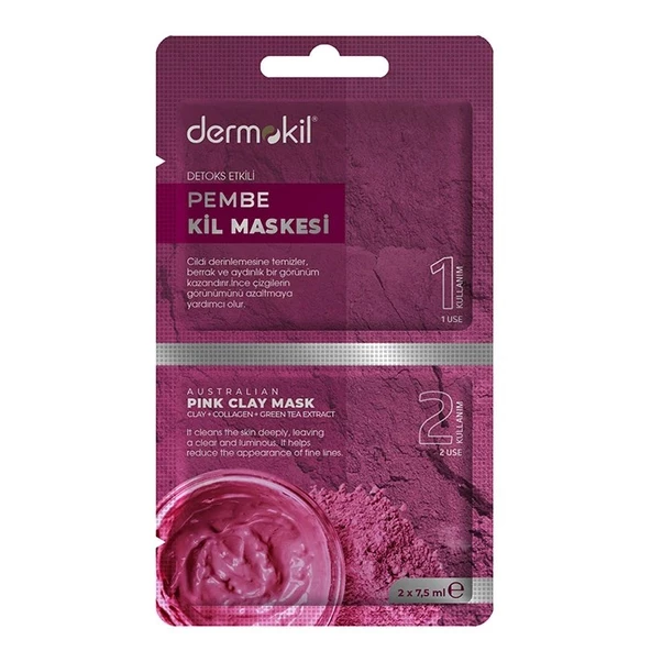 DERMOKİL DETOKS ETKİLİ PEMBE KİL MASKESİ ürün görseli 1