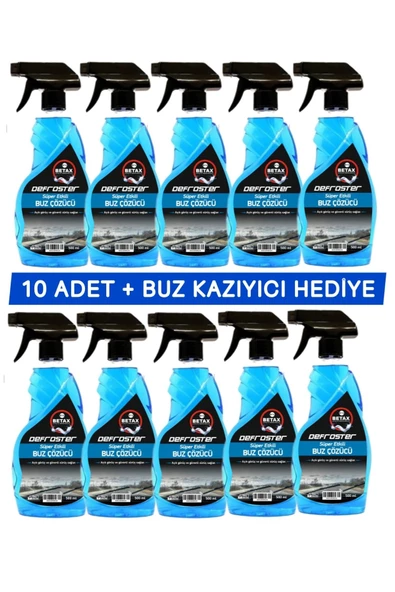 Betax Buz Çözücü 10 lu Pratik Buz Kazıyıcı Hediyeli ürün görseli 1