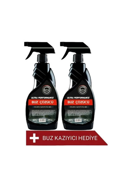 Betax Ultra Performance Red Buz Çözücü Sprey 2 Adet 500 ml Buz Kazıyıcı Hediye ürün görseli 1
