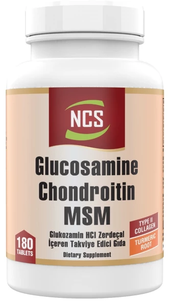 Glucosamine Chondroitin MSM TYPE II Collagen Turmeric 180 Tablet ürün görseli 1