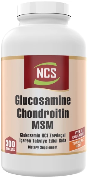Glucosamine Chondroitin MSM TYPE II Collagen Turmeric 3000 Tablet ürün görseli 1