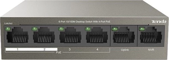 Tenda TEF1106P-4-63W 6 Port 10/100M 4-Port PoE Switch ürün görseli 1