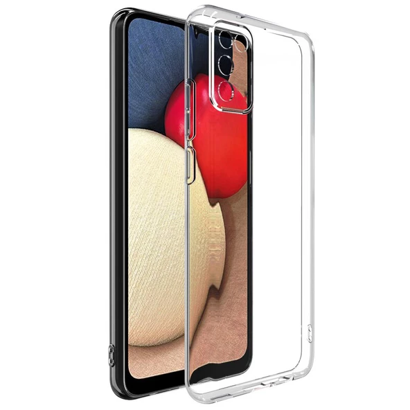 FitCase Samsung Galaxy A02s (A025) Kılıf Kamera Korumalı Silikon Şeffaf Arka Kapak ürün görseli 1