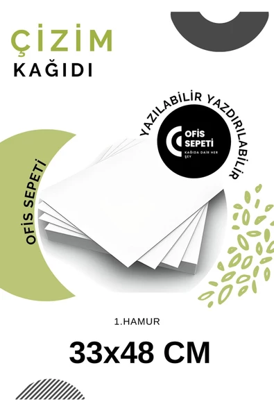 33x48 Çizim Kağıdı 160 Gr 1.hamur 200 Adet ürün görseli 1