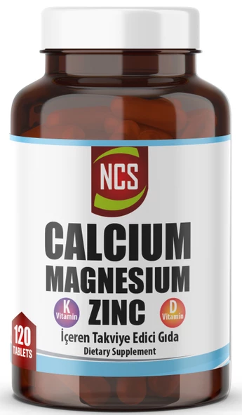Ncs Kalsiyum  calcium Magnezyum Taurat Çinko 120 Tablet Vitamin D & K ürün görseli 1