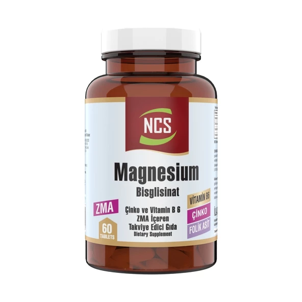 Ncs Zma 60 Tablet Çinko Folic Acid Vitamin B 6 Magnezyum Bisglisinat ürün görseli 1