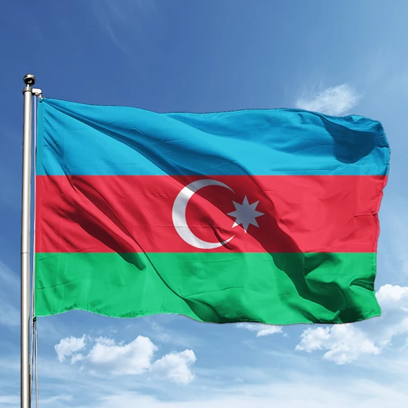 Azerbaycan Bayrağı 100x150 cm ürün görseli 1