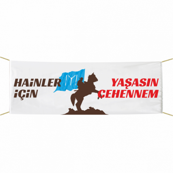 Hainler İçin Yaşasın Cehennem Afiş - Pankart 75x300 Cm ürün görseli 1