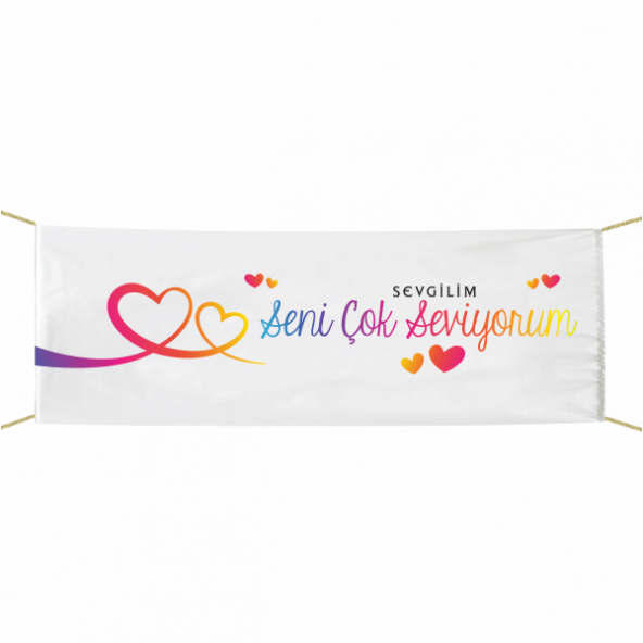 Seni Çok Seviyorum Afiş--Pankart 75x300 cm ürün görseli 1