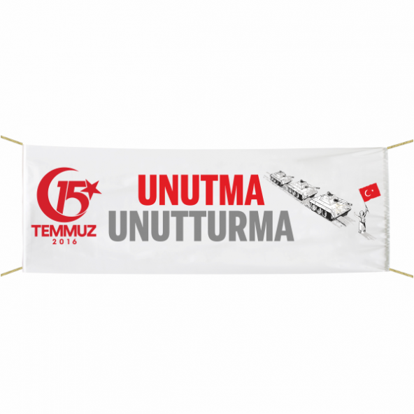 15 temmuz Unutma Unutturma Afiş - Pankart 75x300 cm ürün görseli 1