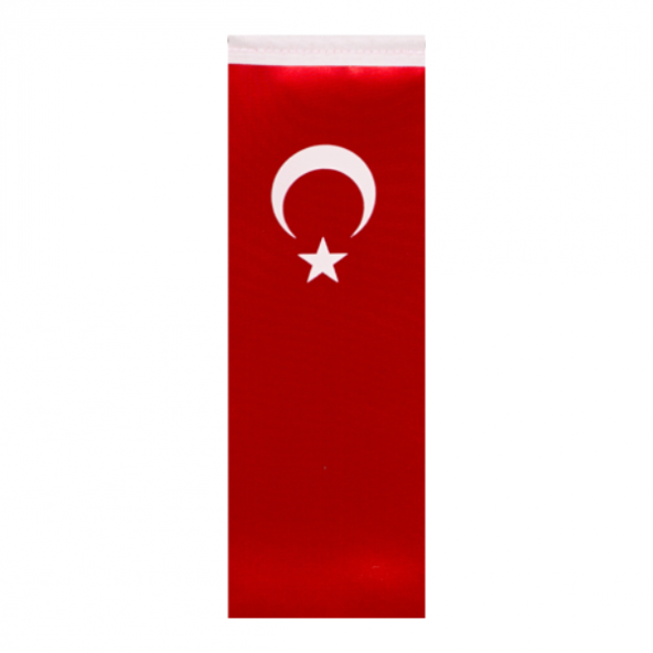 Düz Kesim Türk Masa Bayrağı (Direksiz) 8,5x25 cm-10 adet ürün görseli 1