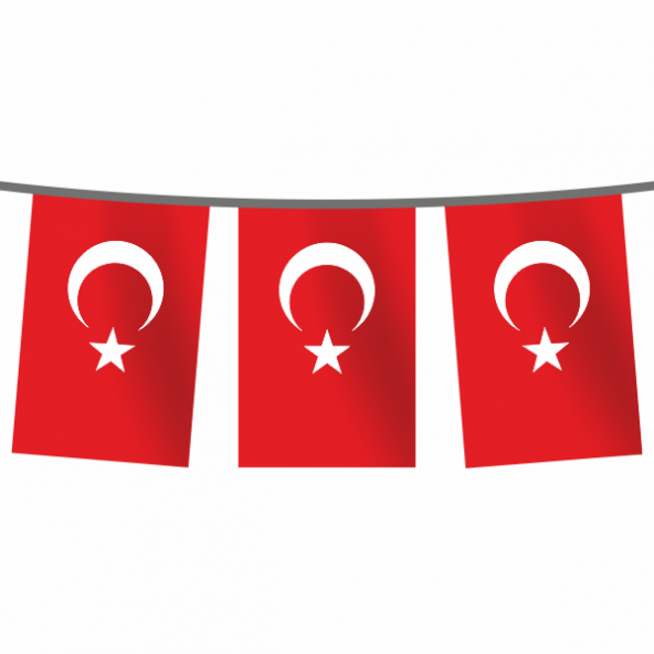 İpe Dizili 20*30 cm Türk Bayrağı 100 metre ürün görseli 1