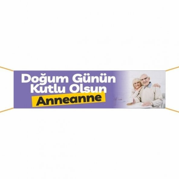Doğum Günü Pankartı (Anneannem)-17 75x300 cm ürün görseli 1