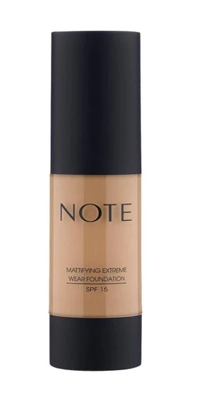 Note Mattifying Extreme Wear Spf 15 Yoğun Kapatıcı Mat Bitişli Fondöten - 04 Sand ürün görseli 1